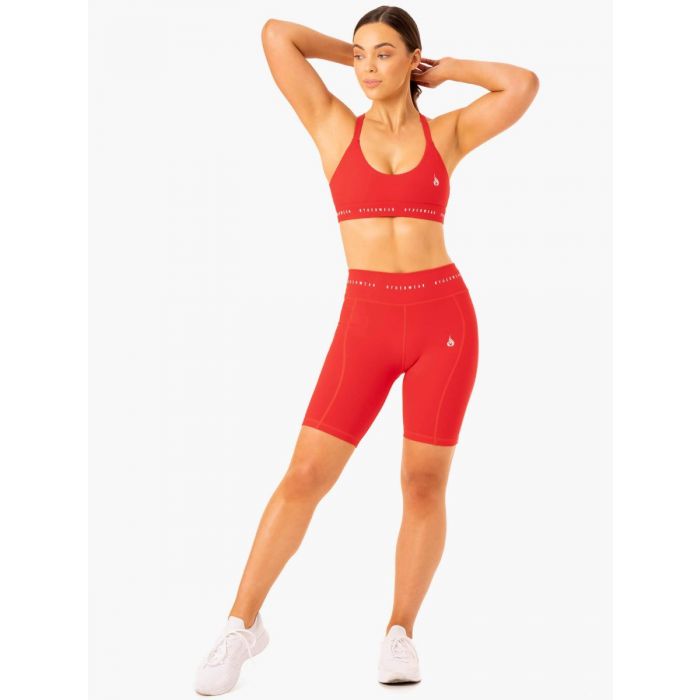 Γυναικείο Ψηλόμεσο Biker Shorts Reflex Red – Ryderwear L