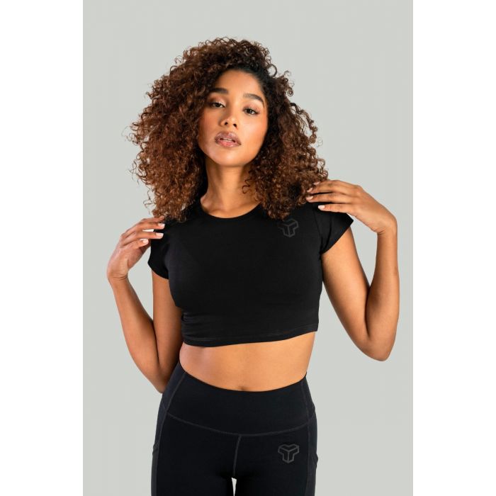 Γυναικείο Crop Top Essential Black - STRIX L