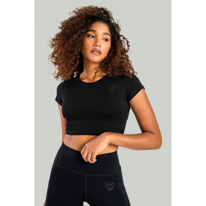 Γυναικείο Crop Top Essential Black - STRIX L