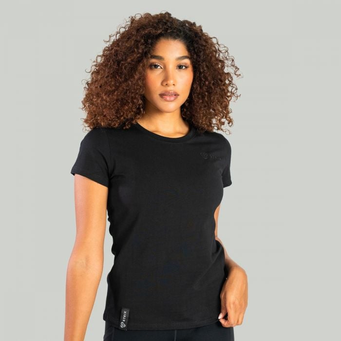 Γυναικεία Κοντομάνικη Μπλούζα Essential Μαύρη - STRIX
