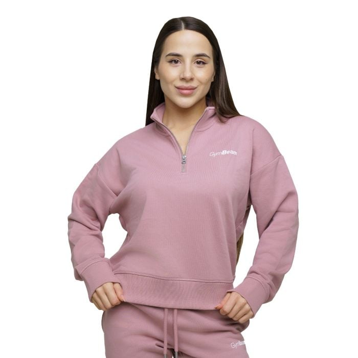 Γυναικείο Jumper Agile 1/2 Zip Woodrose - GymBeam XL