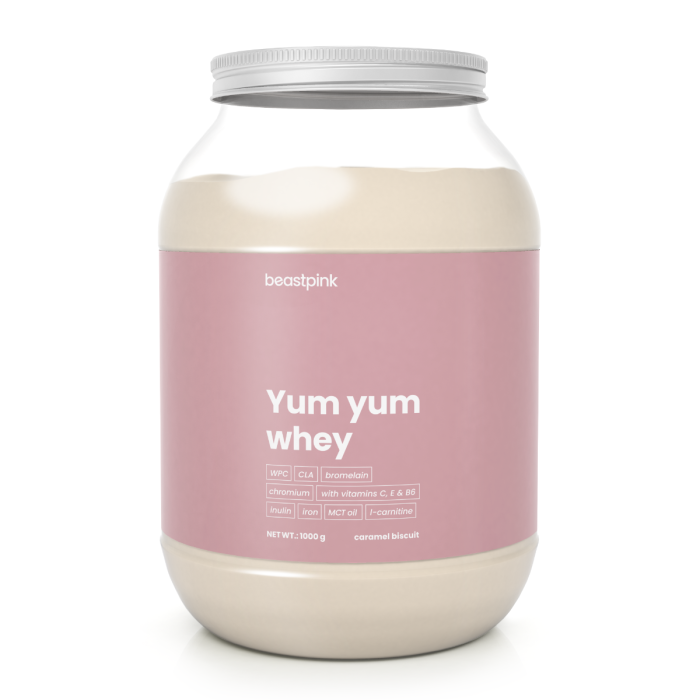 Πρωτεΐνη Yum Yum Whey - BeastPink + ΔΩΡΑ 1000 g - Σοκολάτα - Φουντούκι