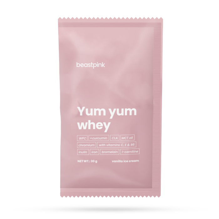 Δείγμα Yum Yum Whey - BeastPink 30 g - caramel biscuit