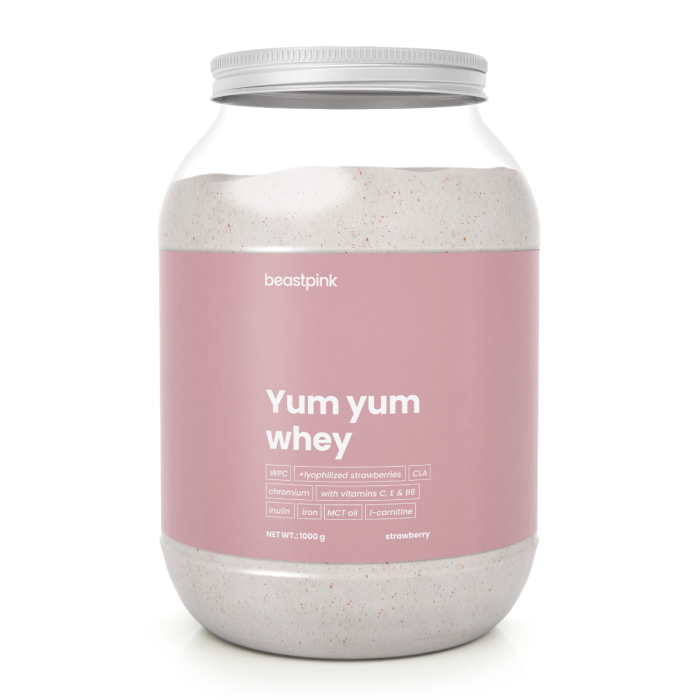 Πρωτεΐνη Yum Yum Whey - BeastPink + ΔΩΡΑ 1000 g - Σοκολάτα - Φουντούκι