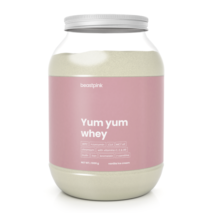 Πρωτεΐνη Yum Yum Whey - BeastPink + ΔΩΡΑ 1000 g - Σοκολάτα - Φουντούκι