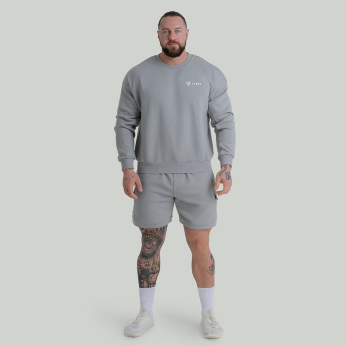 SS25 Relaxed Φούτερ Smoke - STRIX XXL