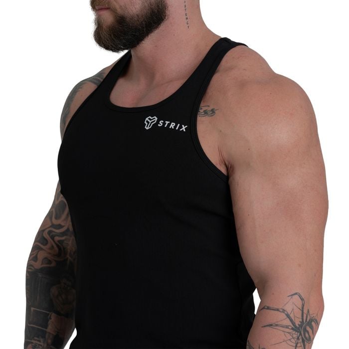 Ribbed Tank Top Black- STRIX XL