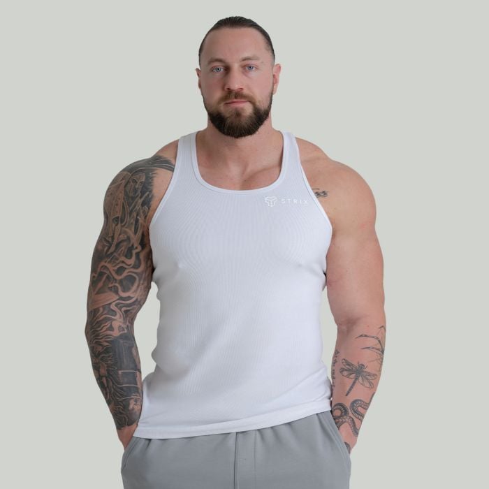 Ribbed Tank Top White - STRIX XL