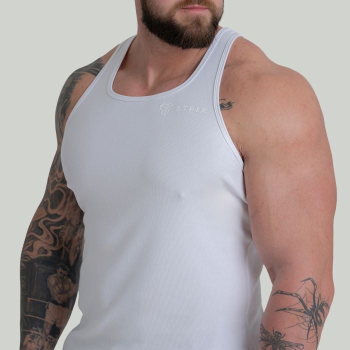 Ribbed Tank Top White - STRIX XL