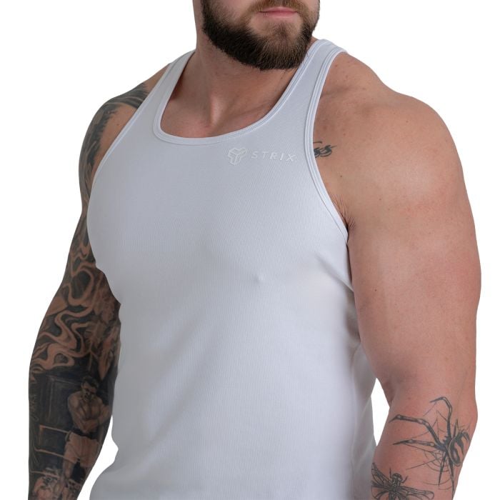Ribbed Tank Top White - STRIX XL