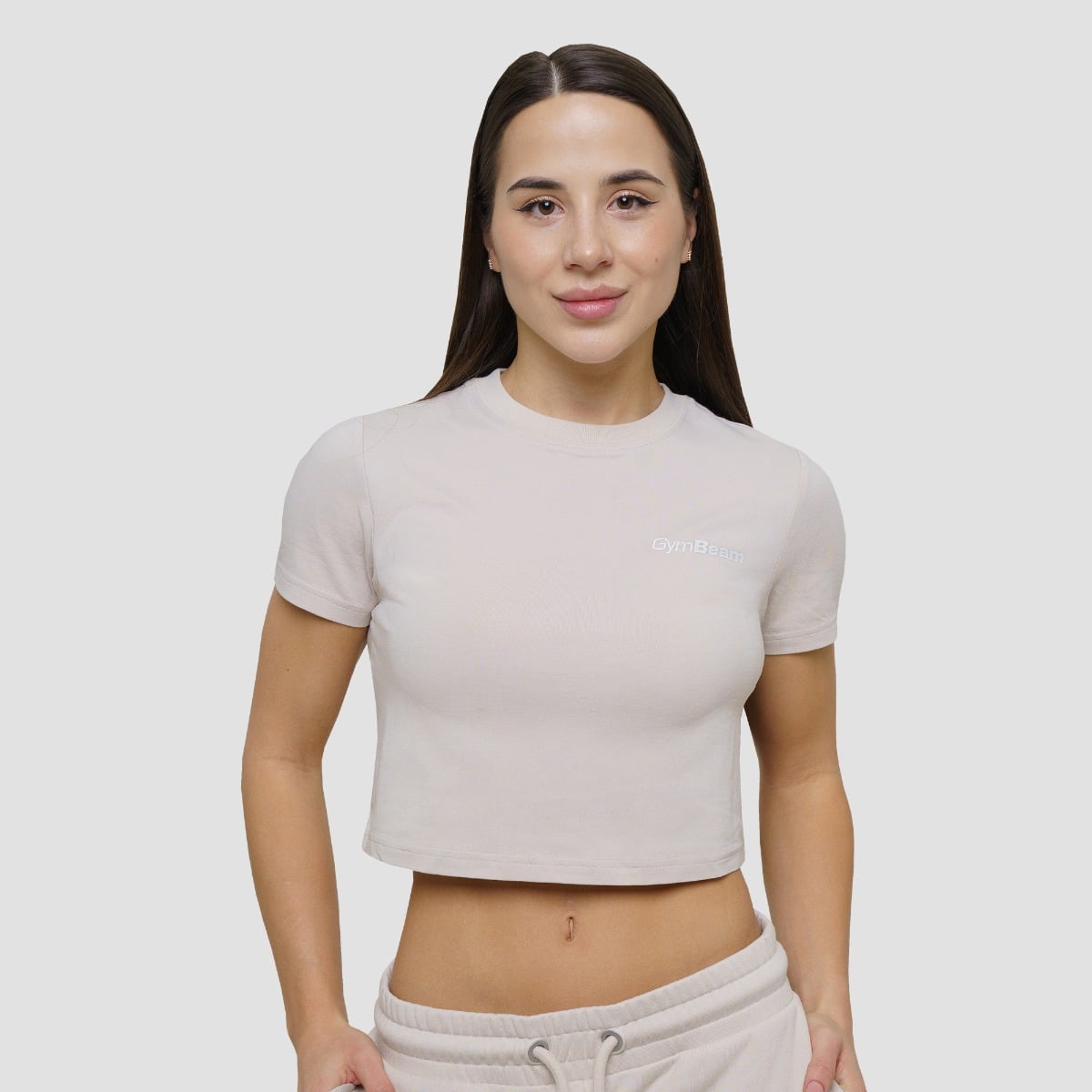 Γυναικείο Agile Cropped T-Shirt Desert- GymBeam