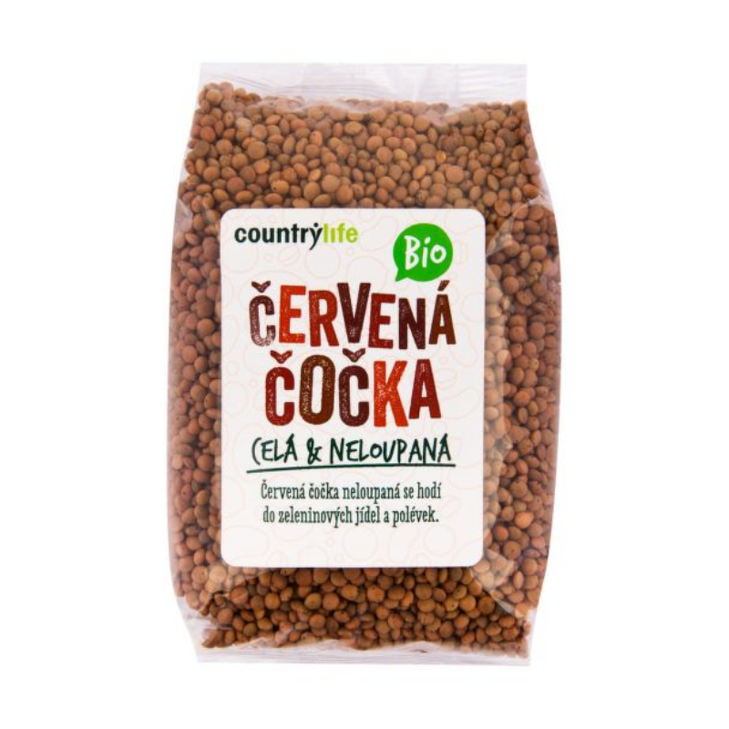 ΒΙΟ Κόκκινες Φακές Μη Αποφλοιωμένες - Country Life