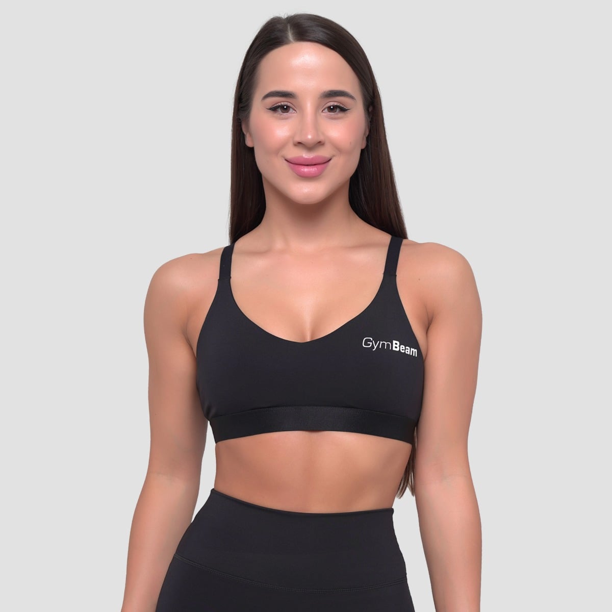 Essence String Sports Bra Black - GymBeam