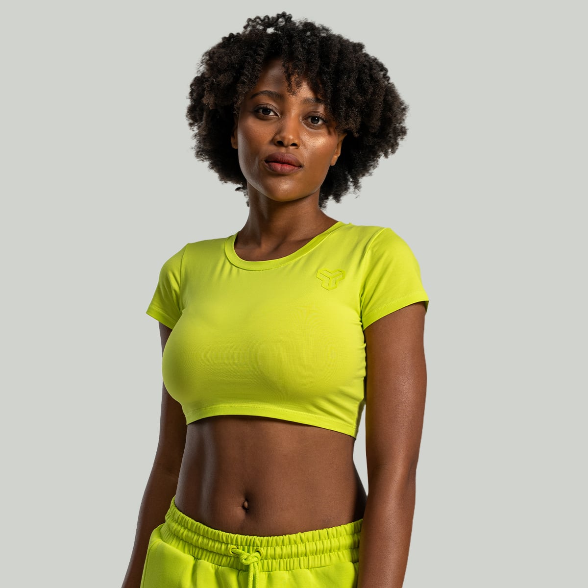 Γυναικείο Crop Top Essential Chartreuse - STRIX