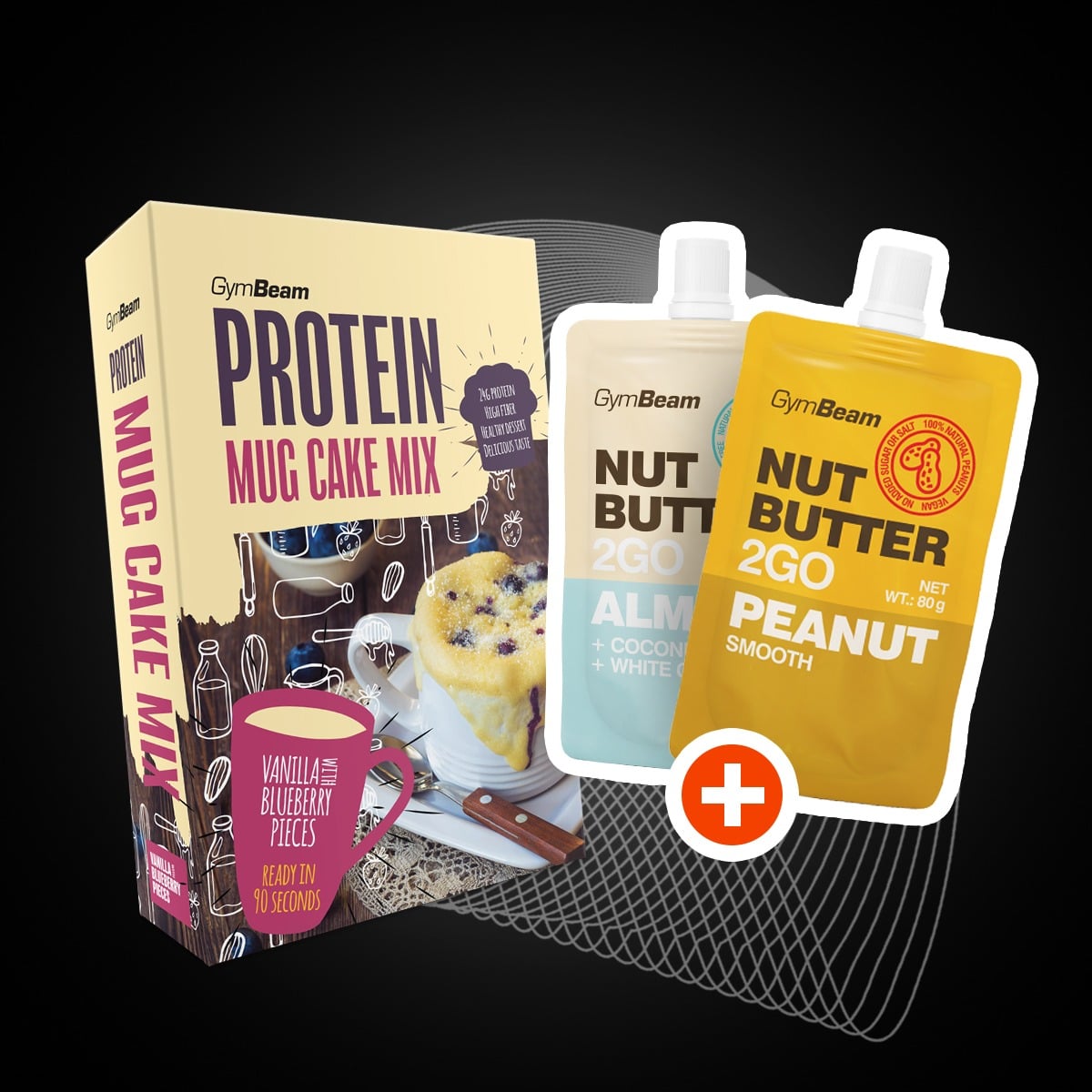 Πρωτεϊνικό Mug Cake Mix 500 g - GymBeam + ΔΩΡΑ