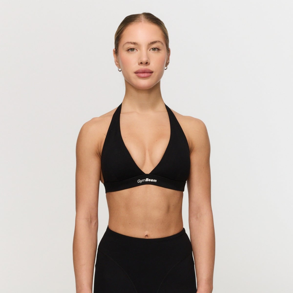 Fierce Halter Sports Bra Black - GymBeam