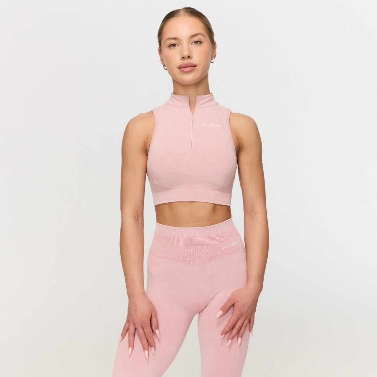 Fierce Seamless Sports Bra Baby Pink - GymBeam