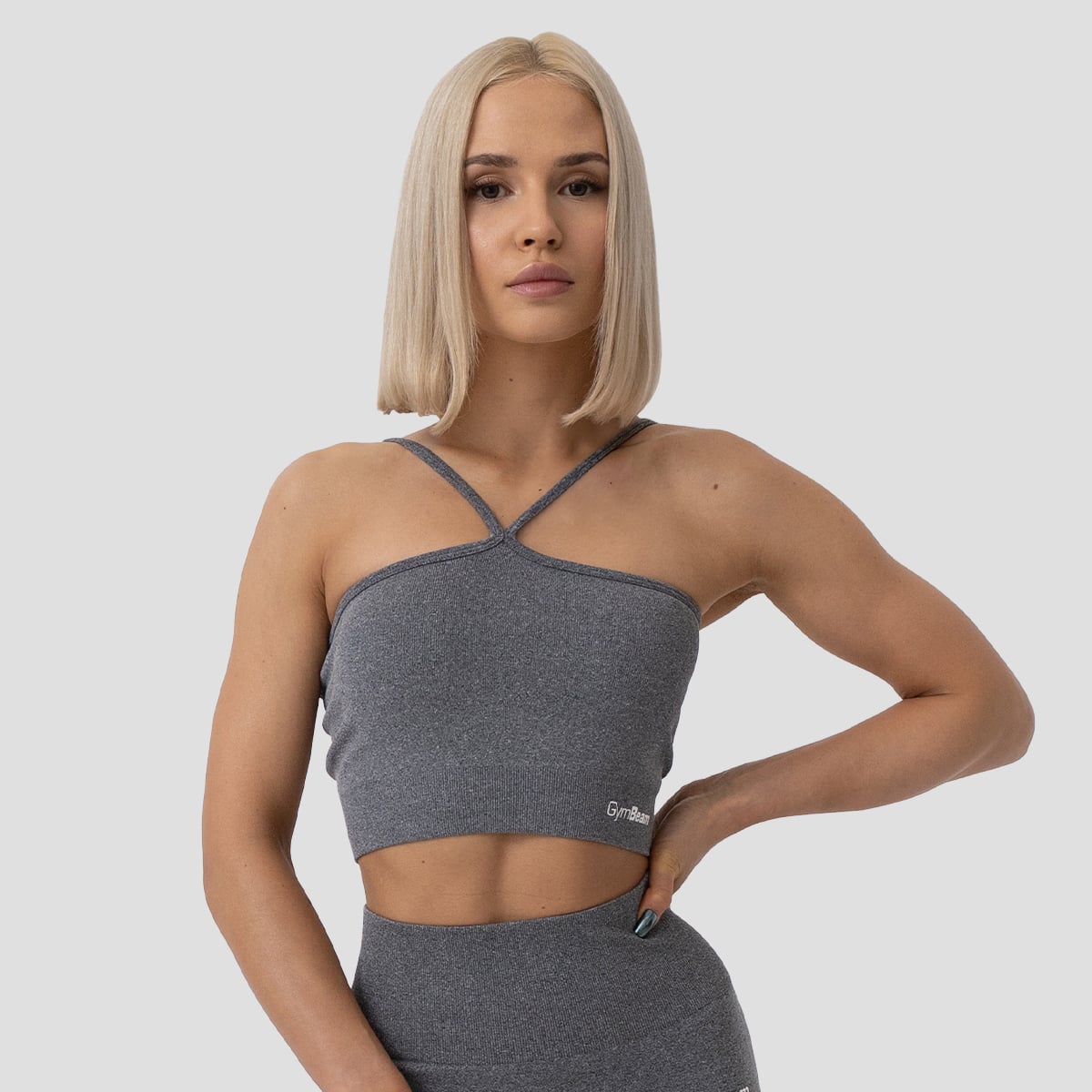 FLO Αθλητικό μπουστάκι Halter Grey - GymBeam