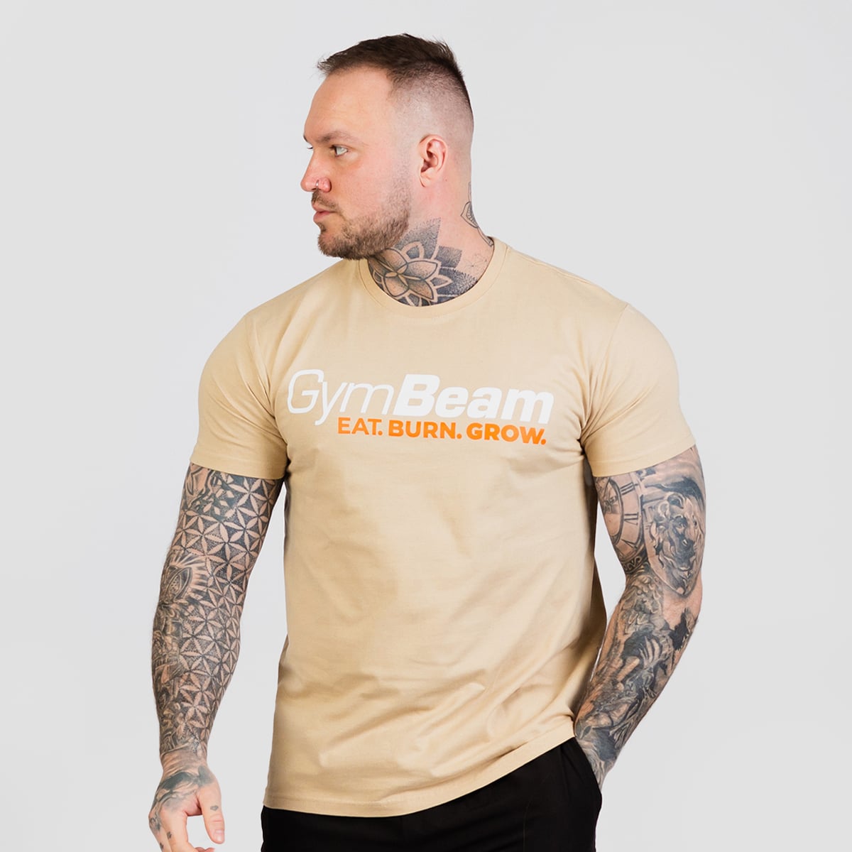 Grow Ανδρικό T-shirt Sand - GymBeam