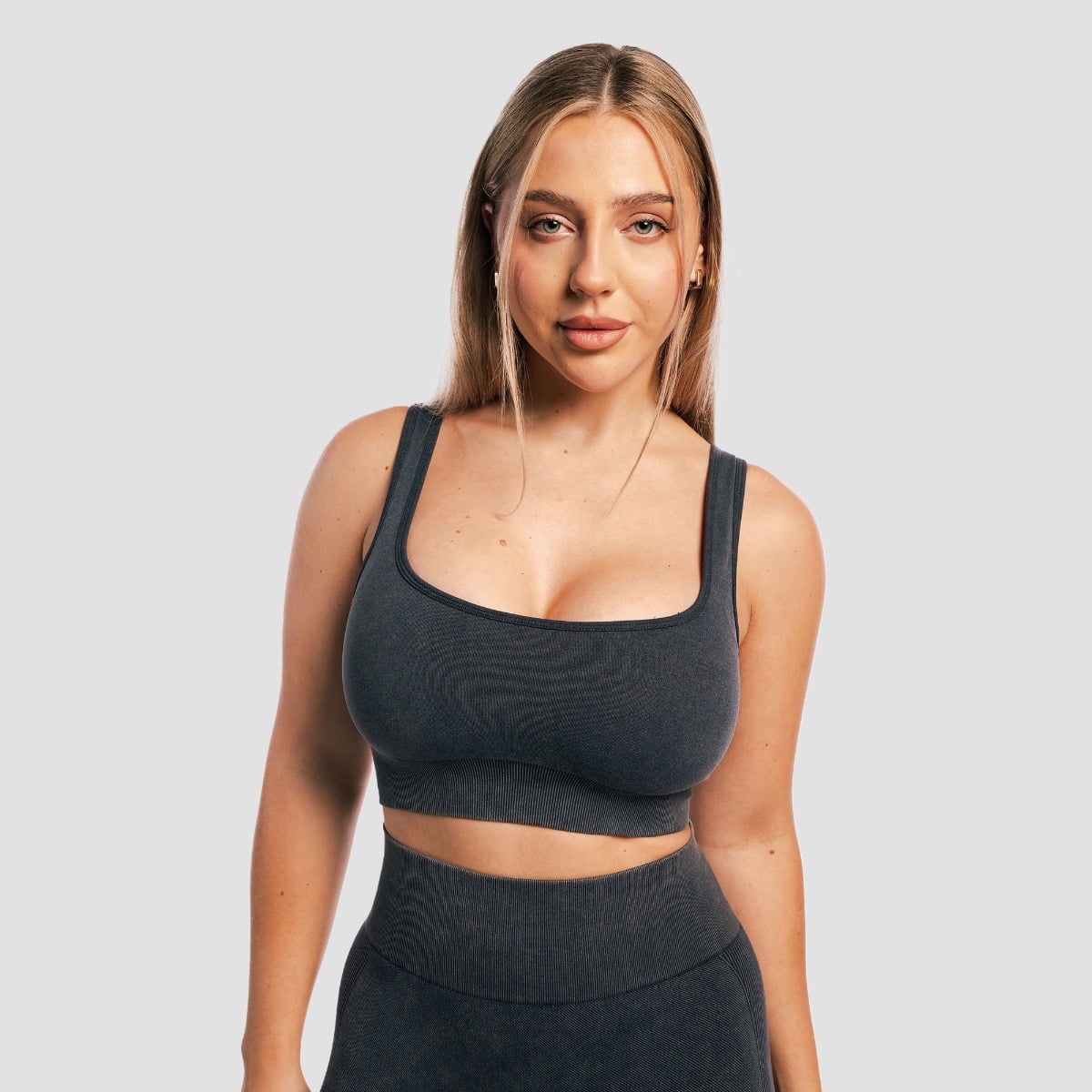 Lift Seamless Sports Bra Coal - GymBeam