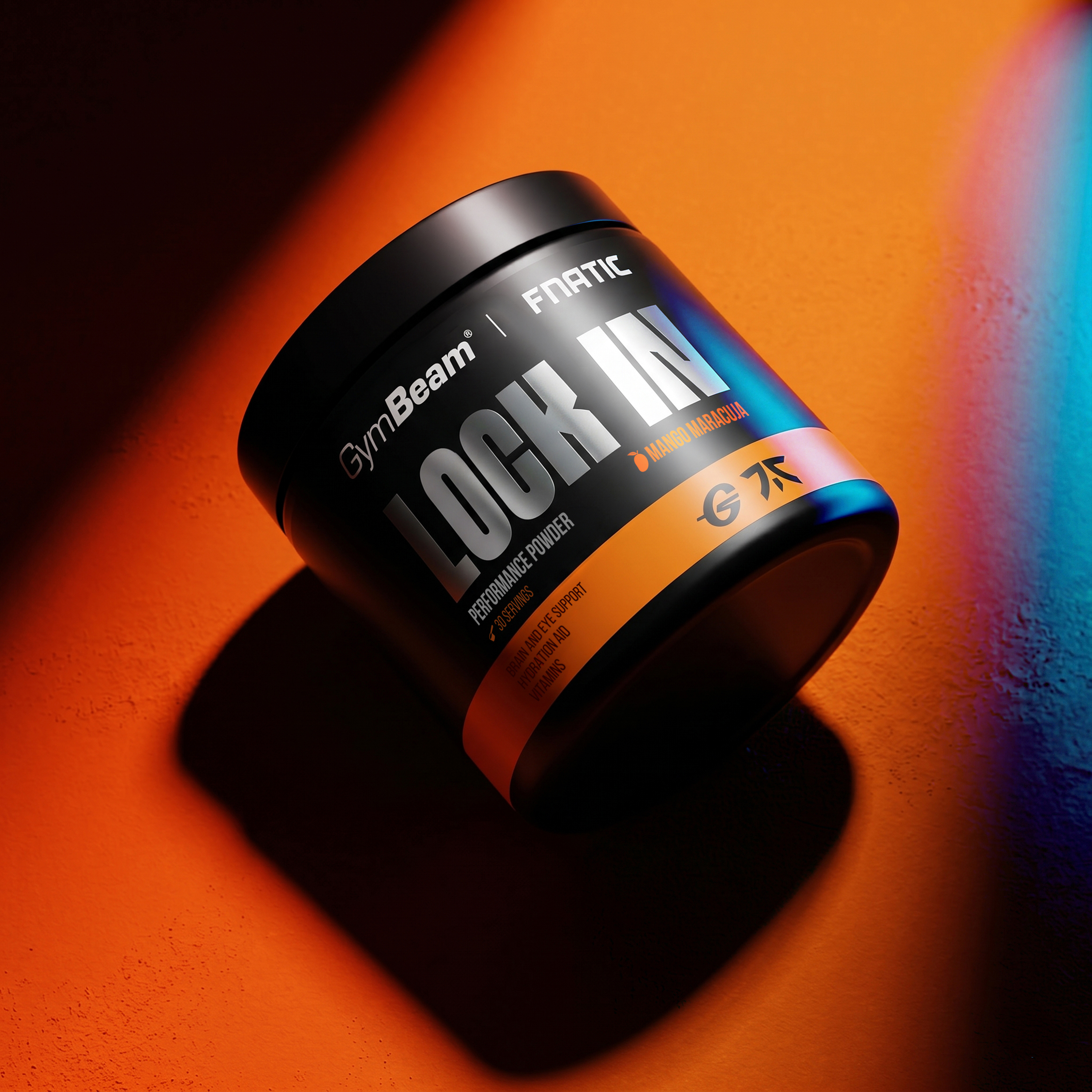 Nootropic Gaming Powder LOCK IN x Fnatic - GymBeam Μάνγκο - Maracuja