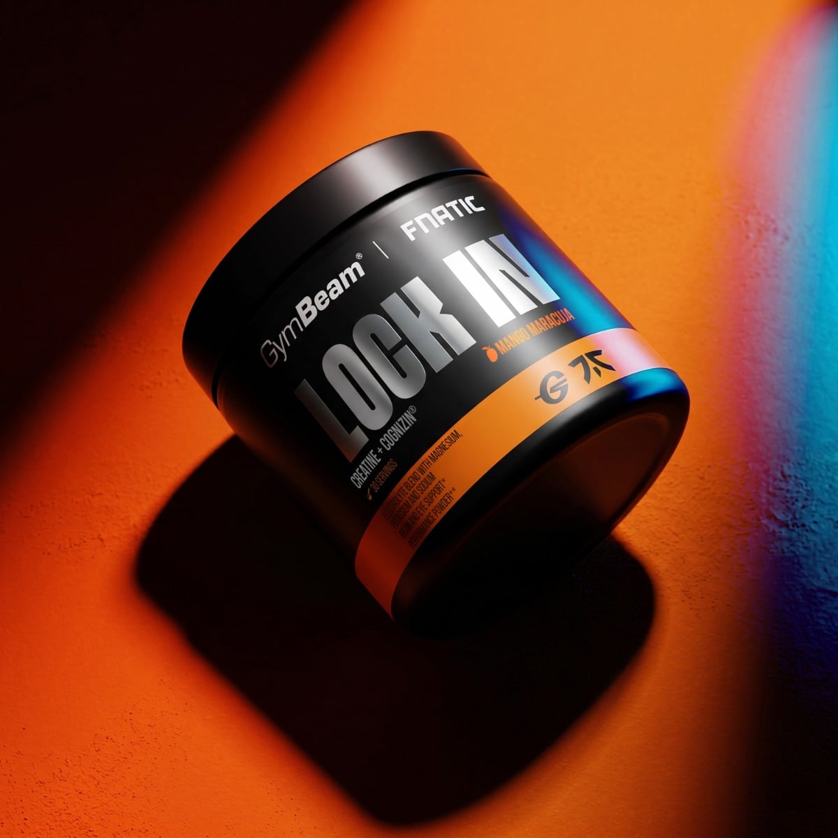 Nootropic Gaming Powder LOCK IN x Fnatic - GymBeam Μάνγκο - Maracuja