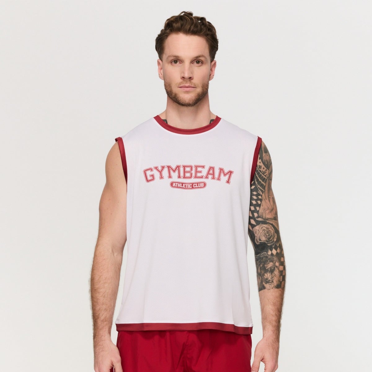 Ανδρικό Αμάνικο Varsity White - GymBeam
