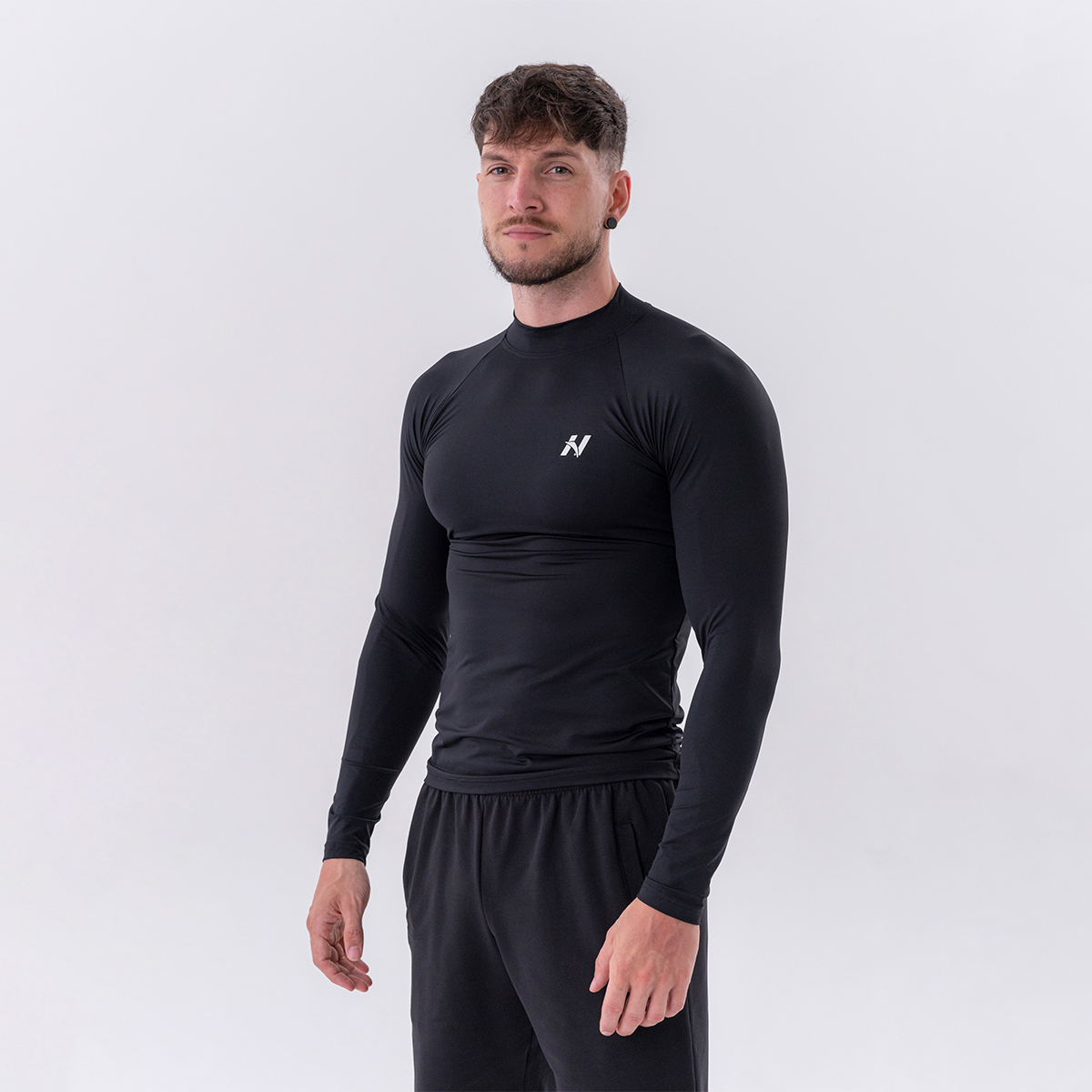NEBBIA Ανδρική Μακρυμάνικη Μπλούζα Active Black XL
