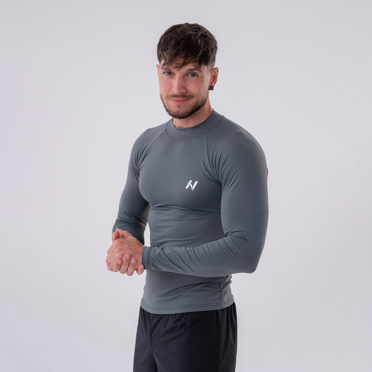 NEBBIA Ανδρική Μακρυμάνικη Μπλούζα Active Grey M
