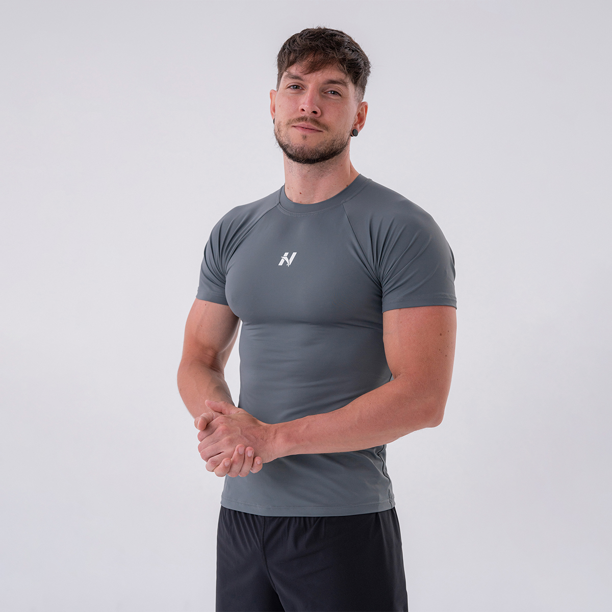 NEBBIA Ανδρικό T-Shirt Slim-Fit Grey XXL