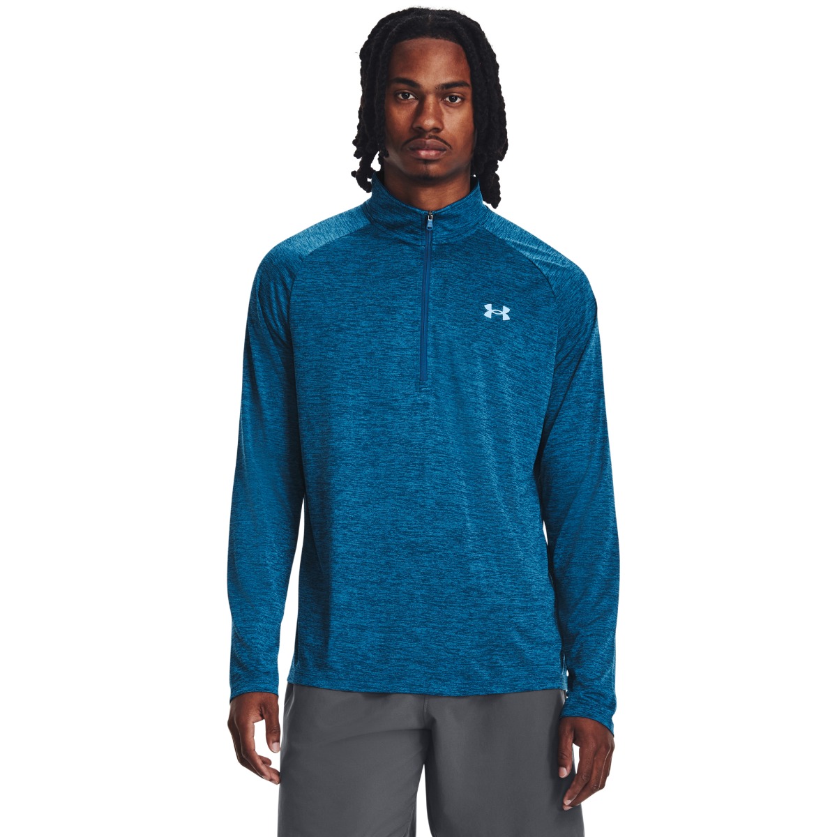 Under Armour Ανδρικό Tech 2.0 1/2 Zip Long Sleeve T-Shirt Blue XXL