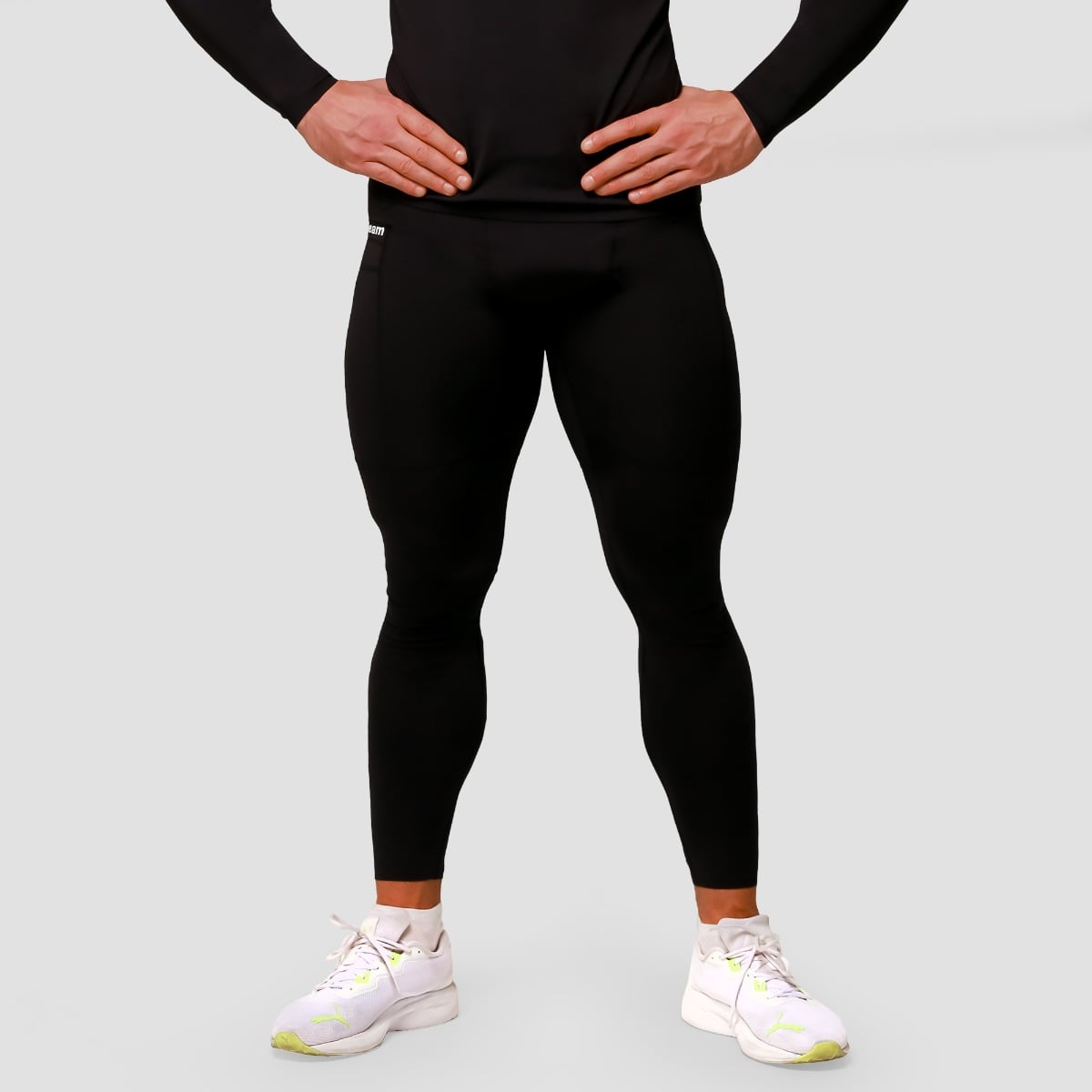Mid Compression Leggings Black - GymBeam