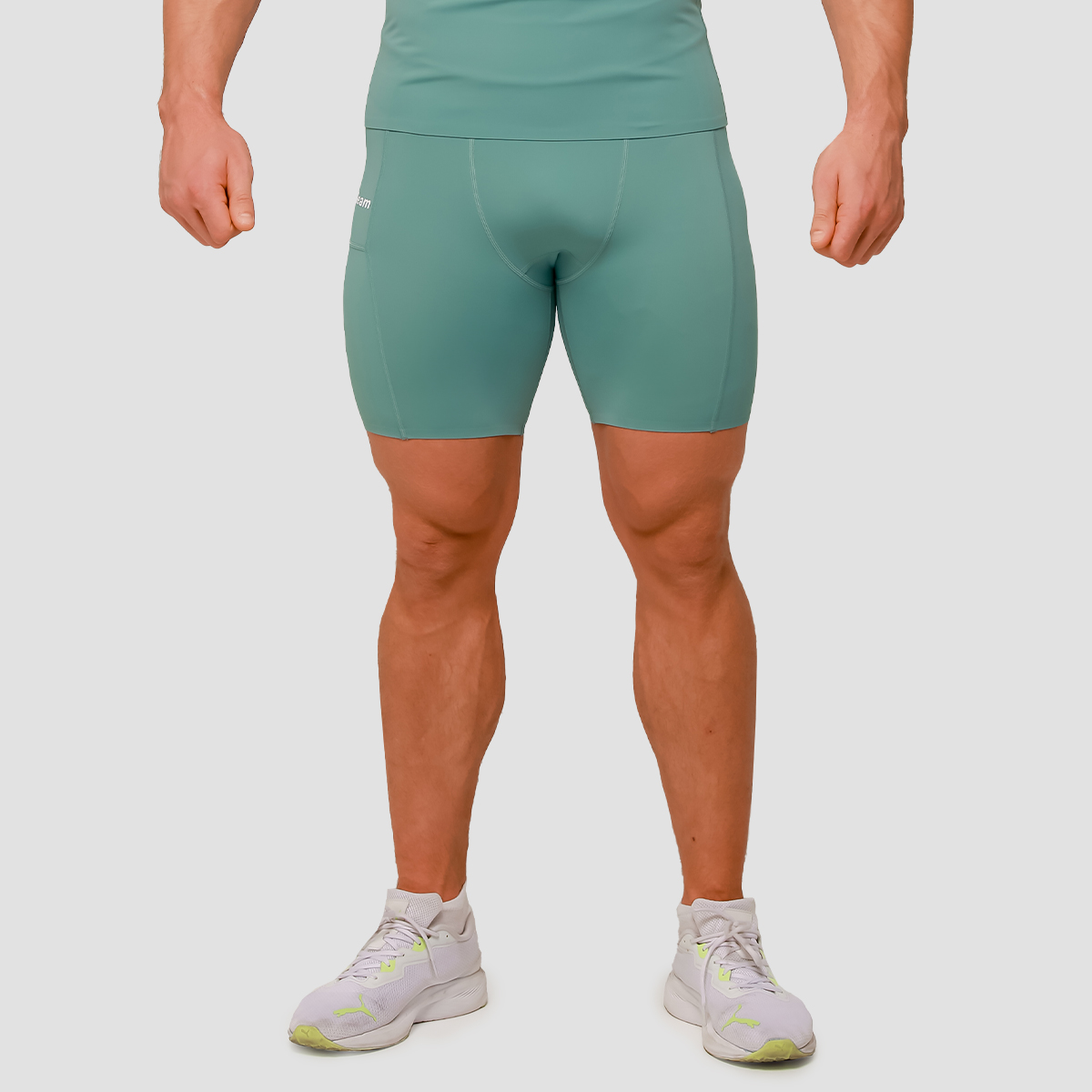 Mid Compression Shorts Blue - GymBeam