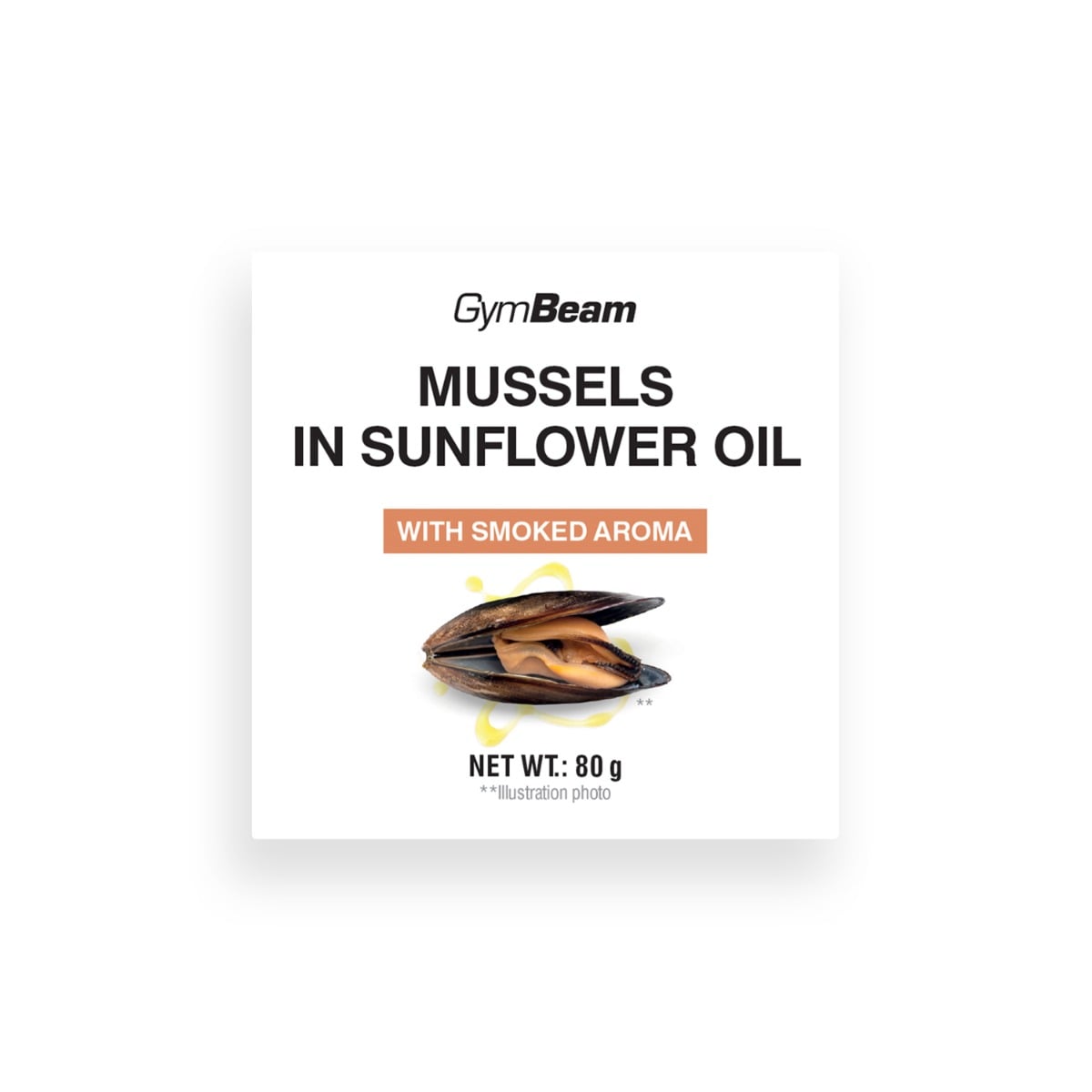 Mussels in sunflower oil with smoked aroma - GymBeam