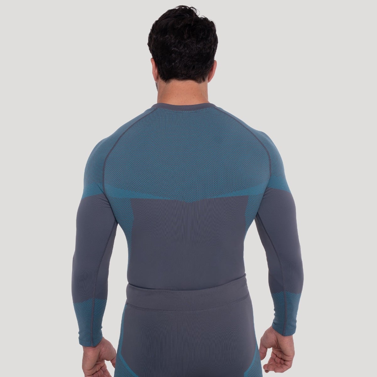 OG1 Seamless Longsleeve Grey/Blue - GymBeam