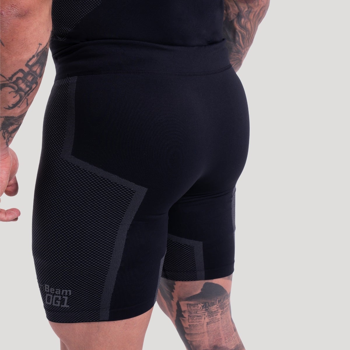 OG1 Seamless Shorts Black/Grey - GymBeam