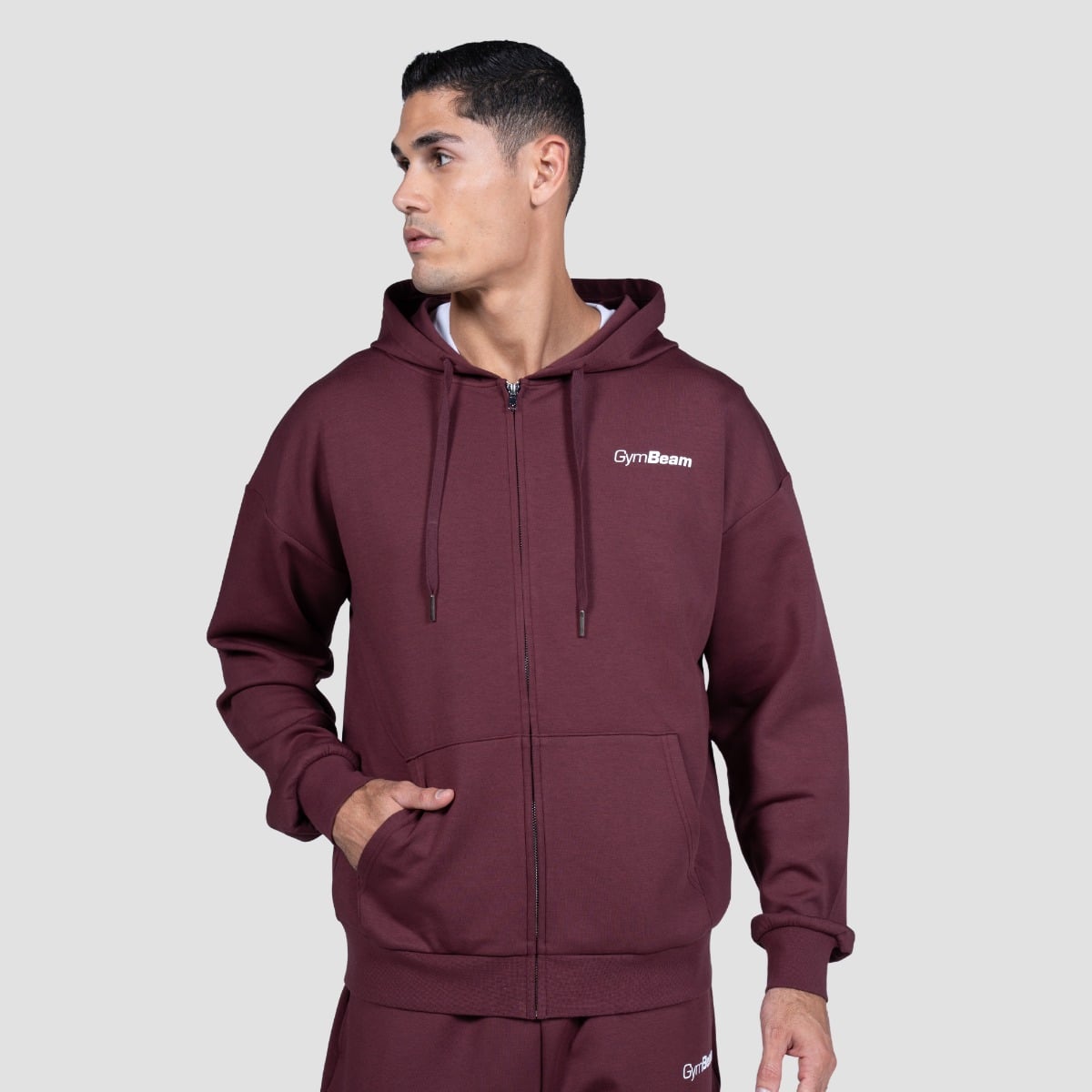 Relay Zip Hoodie Fig - GymBeam