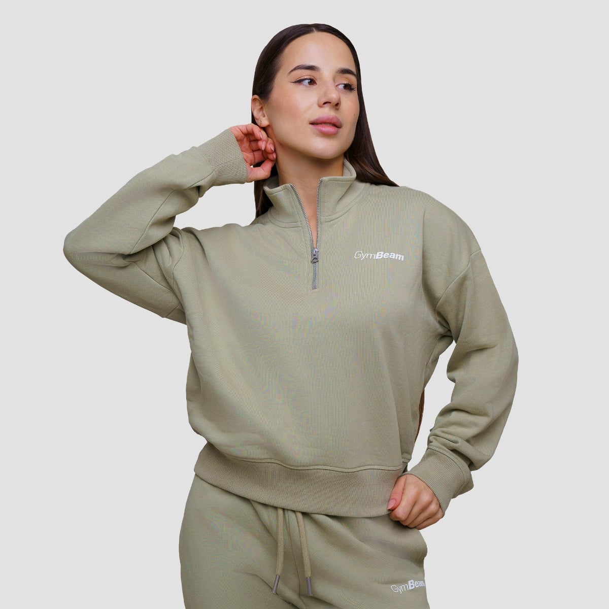 Γυναικείο Jumper Agile 1/2 Zip Sage - GymBeam