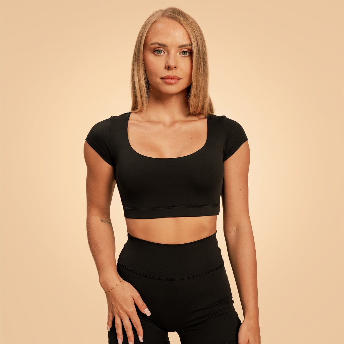 Γυναικείο Sense Cropped T-Shirt Black- BeastPink