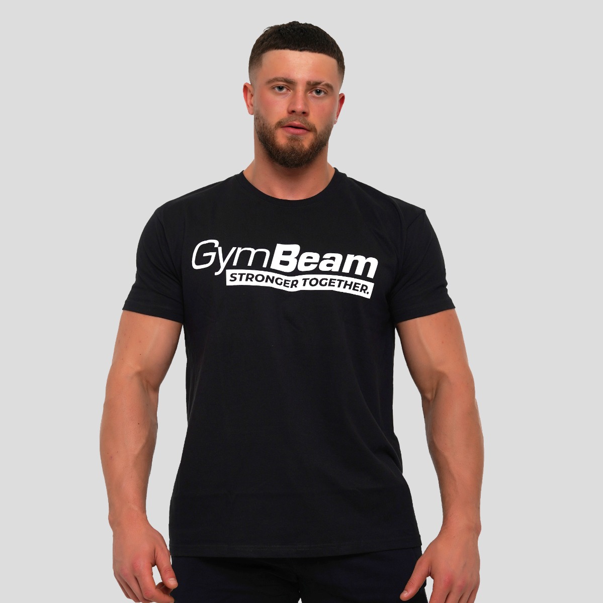 Ανδρικό T-shirt Stronger Together Black- GymBeam