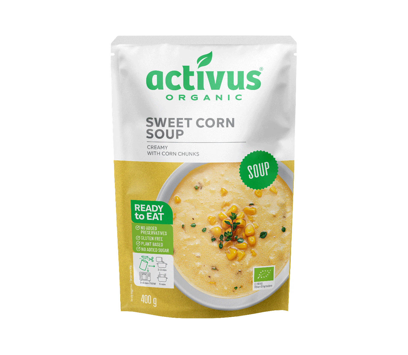 Βιολογική Σούπα Γλυκού Καλαμποκιού – Activus