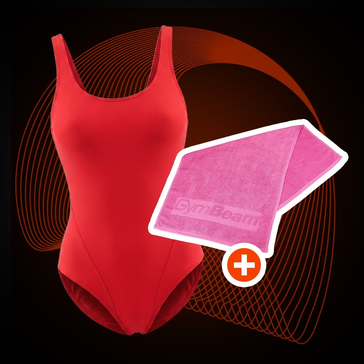 Γυναικείο αθλητικό μαγιό Red - GymBeam + ΔΩΡΟ