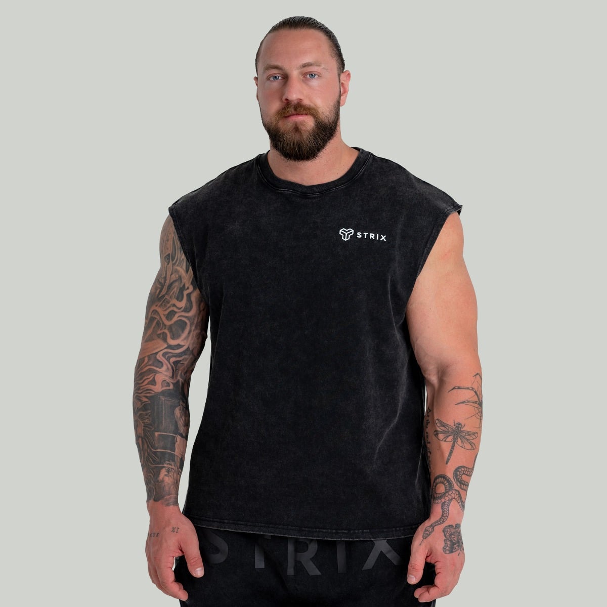 Washed Tank Top Black- STRIX