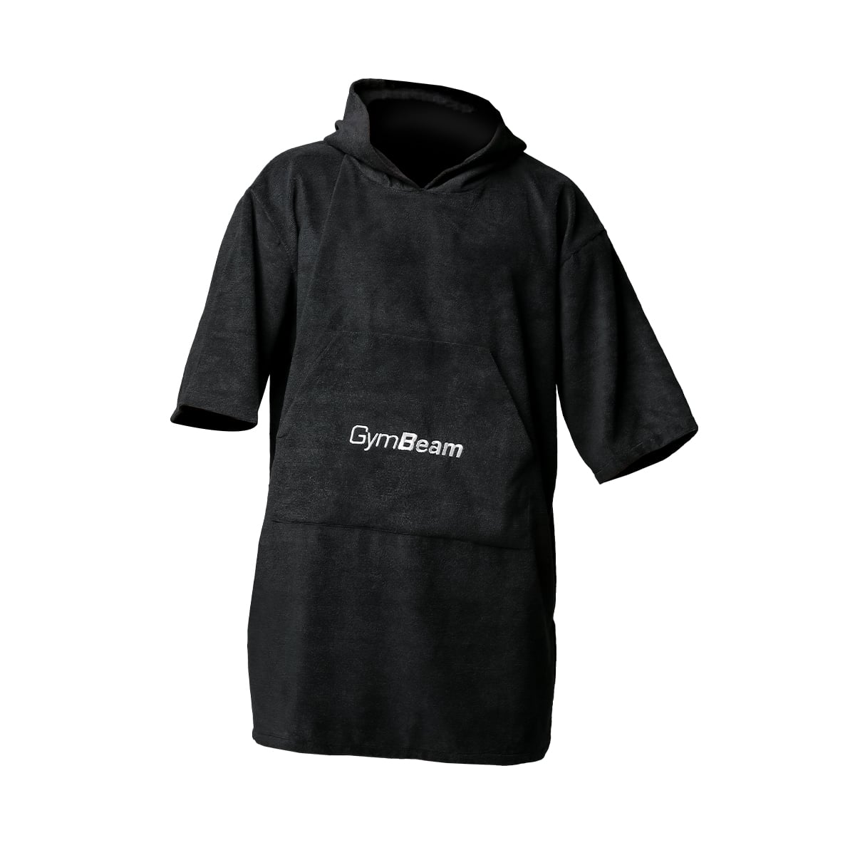 Towel Poncho Terry Black - GymBeam
