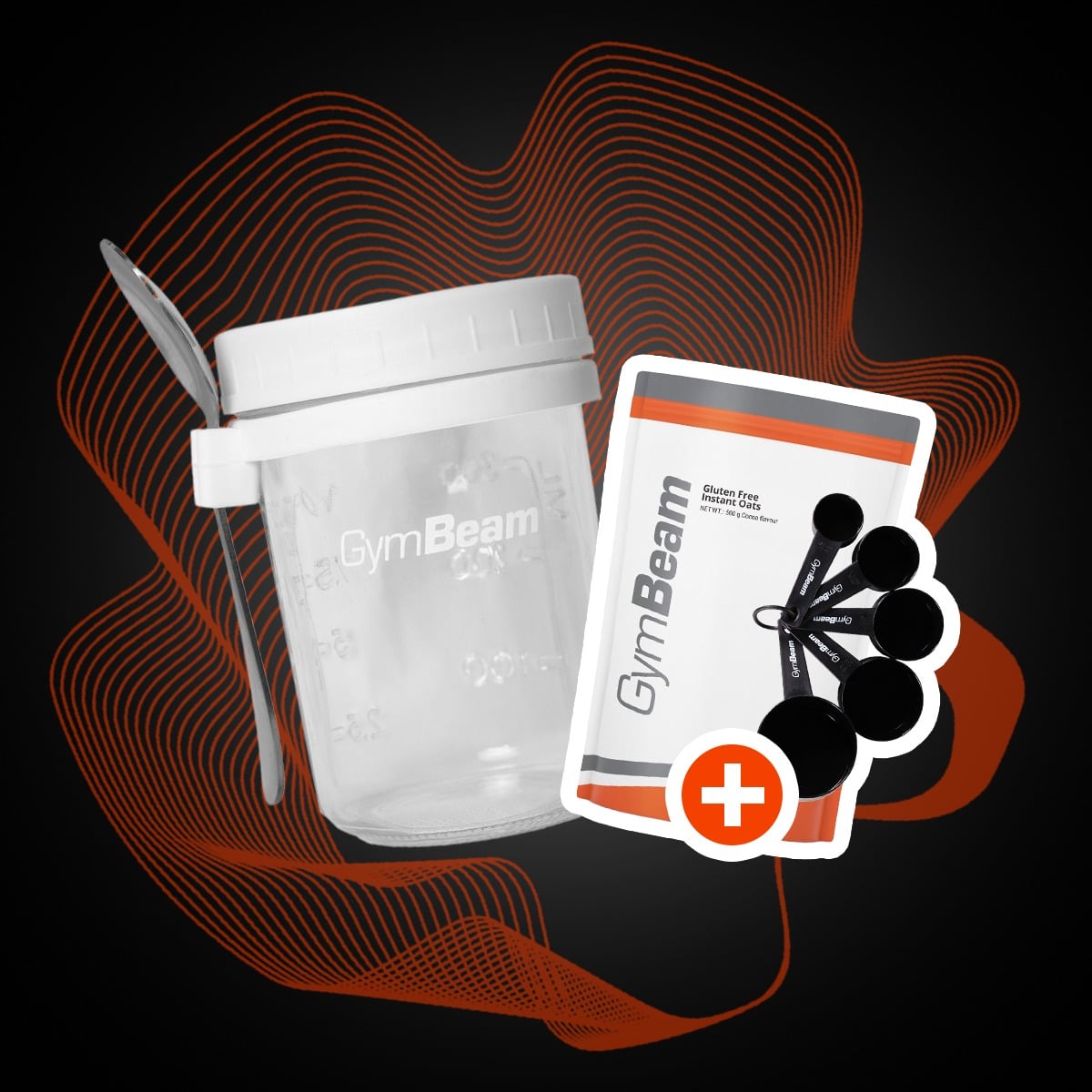 Breakfast Cup White 350 ml - GymBeam + ΔΩΡΑ