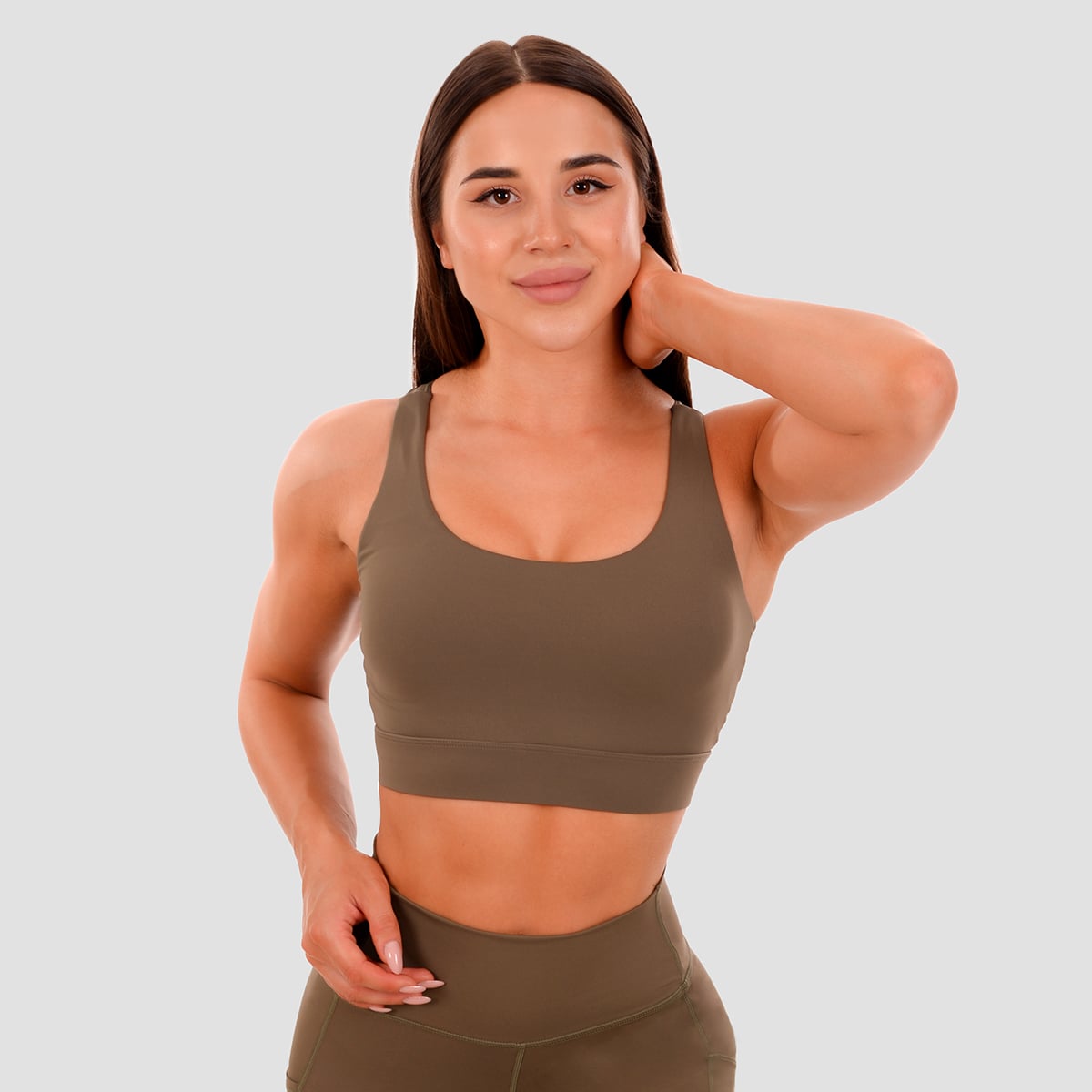 Αθλητικό Μπουστάκι Cut-Out Olive – GymBeam