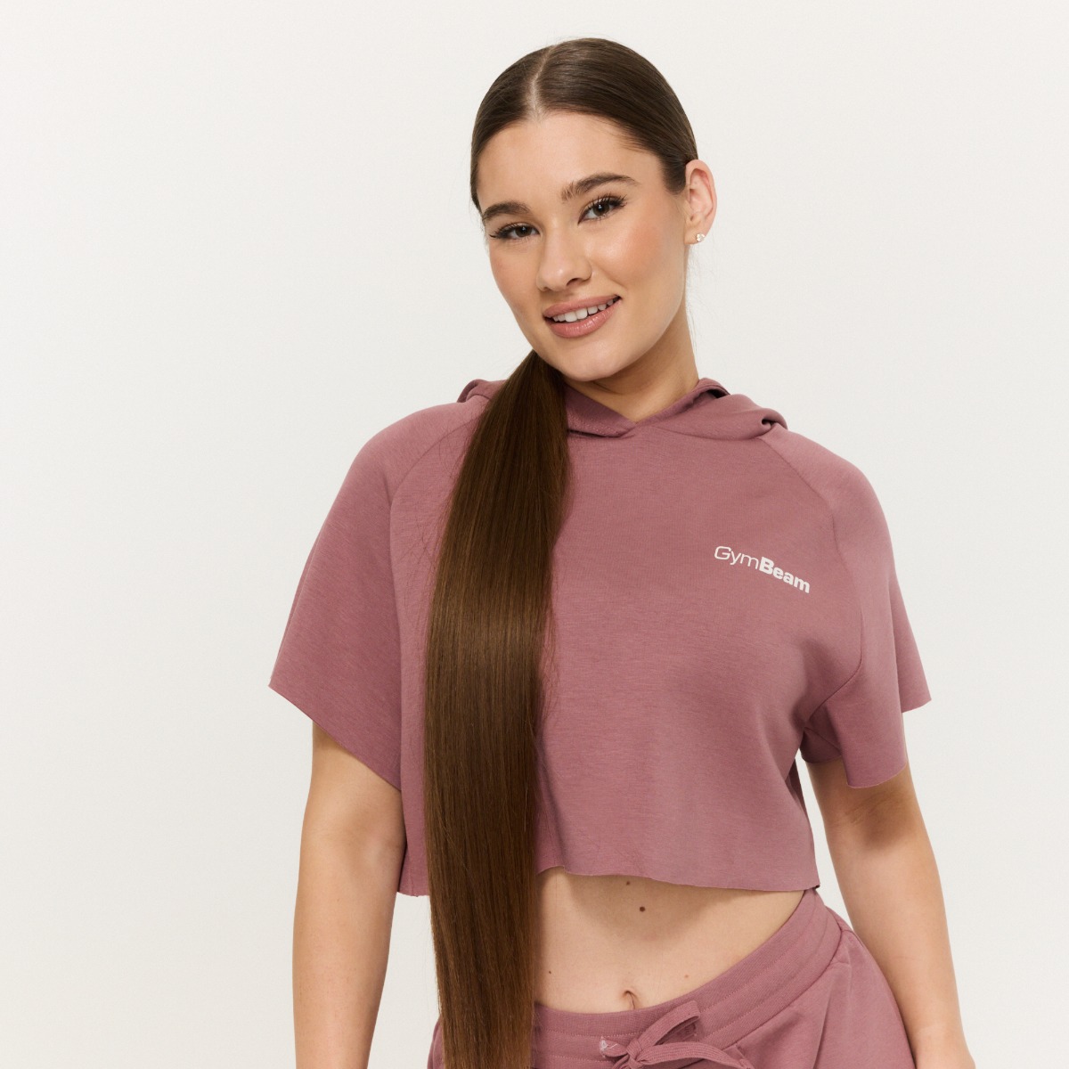 Γυναικείο Relay Cropped Hoodie Haze - GymBeam