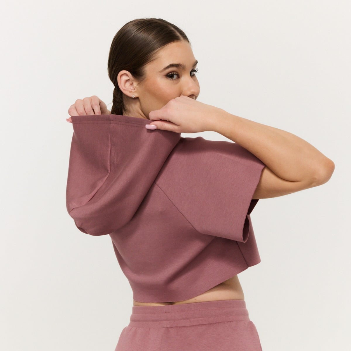 Γυναικείο Relay Cropped Hoodie Haze - GymBeam