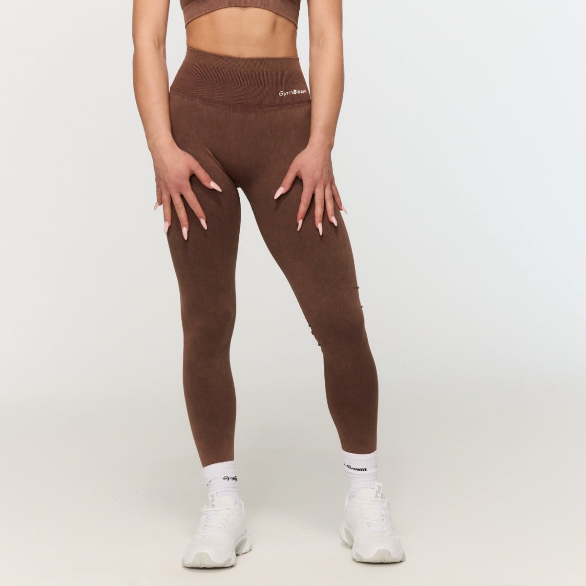 Women‘s Fierce Seamless Leggings Brown - GymBeam