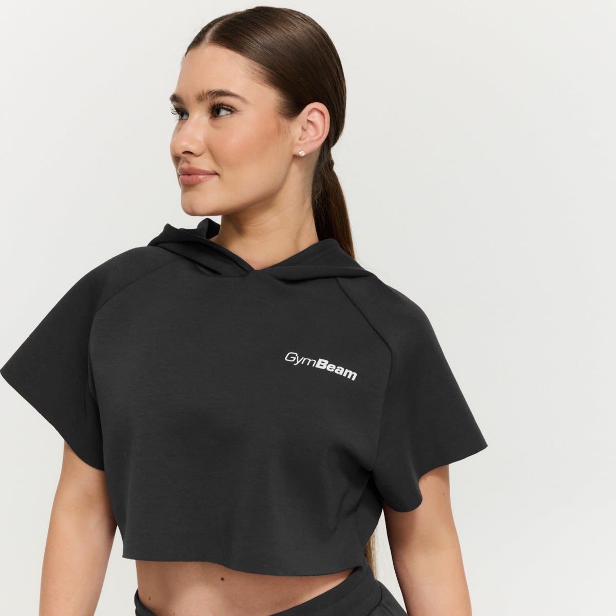 Γυναικείο Relay Cropped Hoodie Black - GymBeam